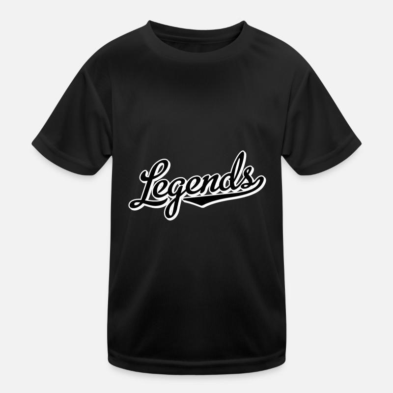 Legends - Kinder Funktions-T-Shirt - Schwarz