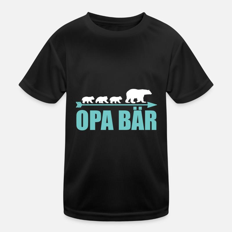 Großvater Opa Bär Kinder Funktions-T-Shirt