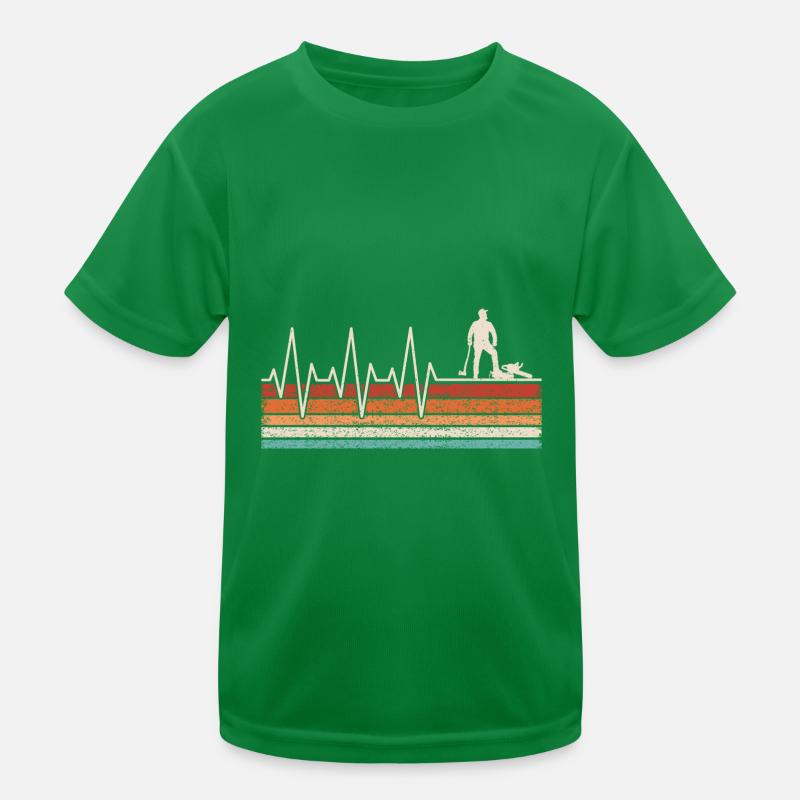 Holzfäller Herzschlag Kinder Funktions-T-Shirt
