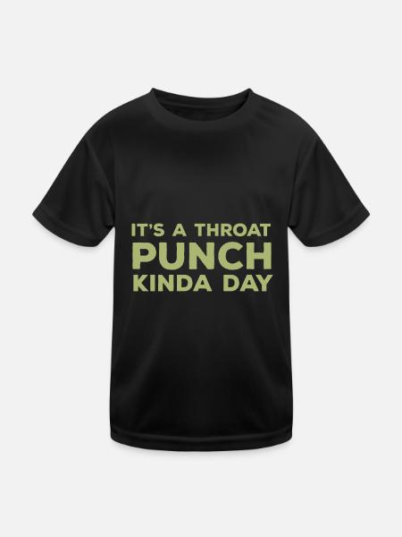 Funny quote, it's a throat hit, kind of T - Kids Functional T-Shirt - black - Front