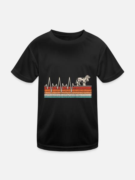 Cocker Spaniel Heartbeat - Kids Functional T-Shirt - black