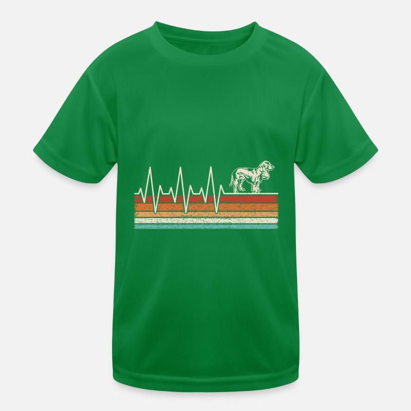 Cocker Spaniel Heartbeat Kids Functional T-Shirt