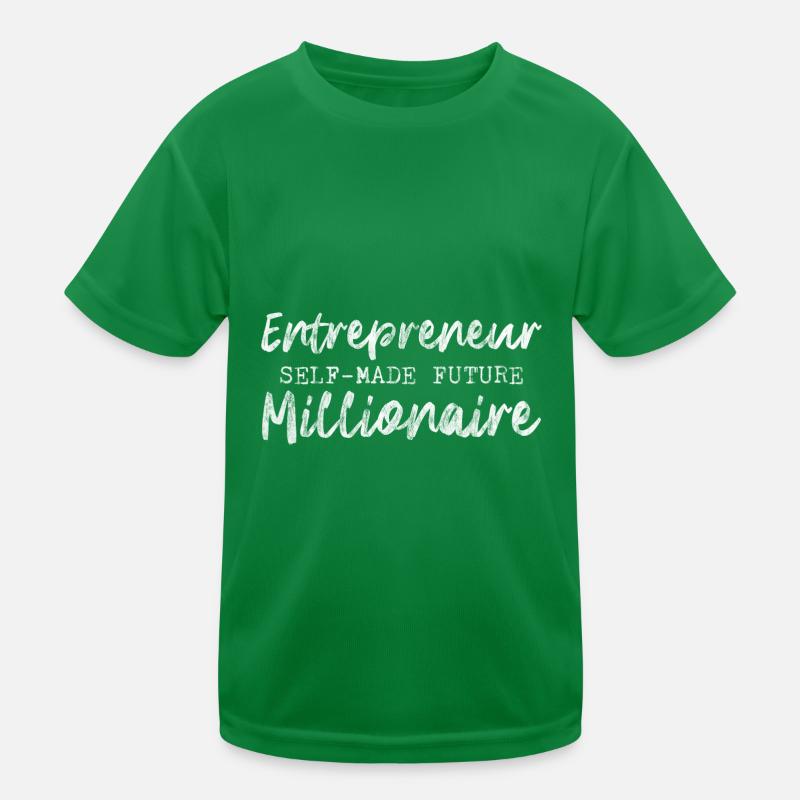 Entrepreneur Self-Made Future Millionaire 3 Kinder Funktions-T-Shirt