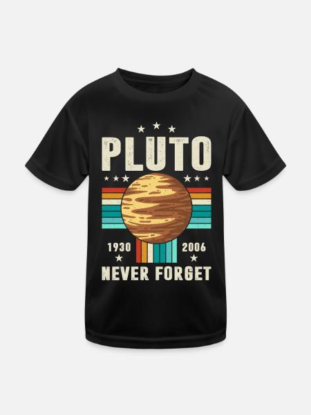 pluto vergiss nie Grafik - Kinder Funktions-T-Shirt - Schwarz - Vorne