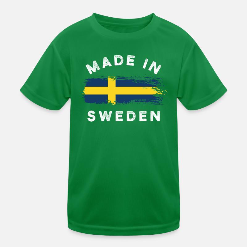 Fabriqué en Suède - Drapeau de la Suède T-shirt sport Enfant