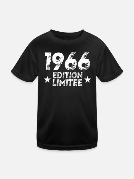 Vintage 1966 Limited Edition Cadeau D'anniversaire - T-shirt sport Enfant - noir - Devant