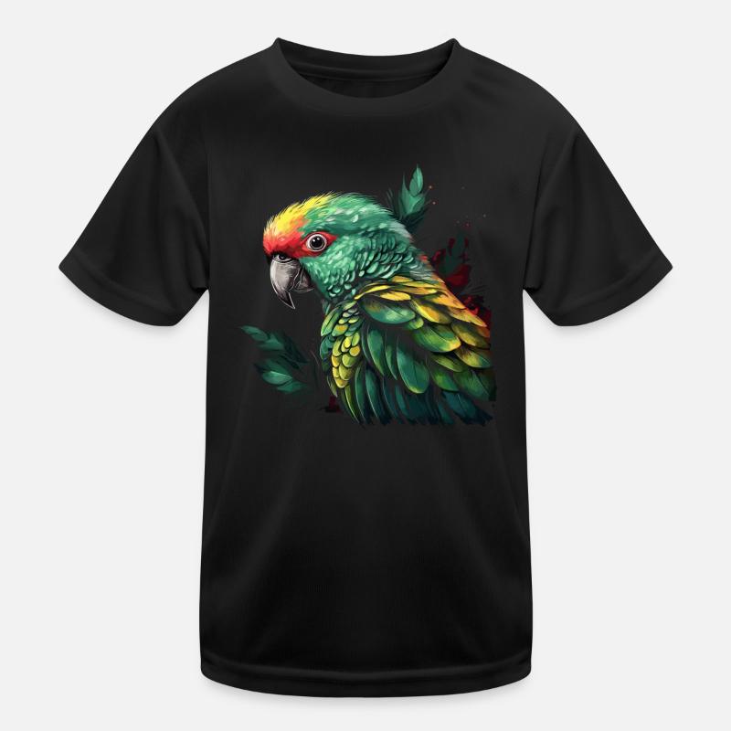 Papagei Vogel Ara Wildnis Kinder Funktions-T-Shirt