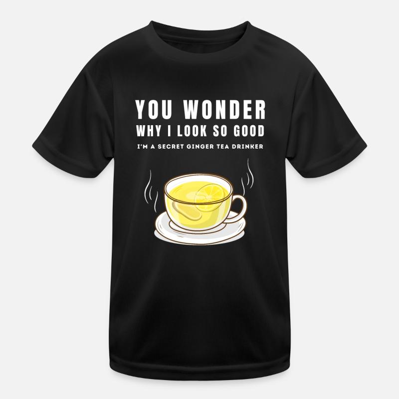 I'M A SECRET GINGER TEA DRINKER Ingwertee Ingwer Kids Functional T-Shirt