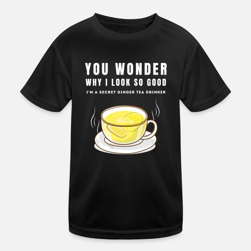 I'M A SECRET GINGER TEA DRINKER Ingwertee Ingwer Kids Functional T-Shirt