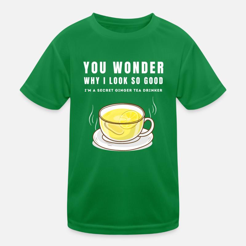 I'M A SECRET GINGER TEA DRINKER Ingwertee Ingwer Kids Functional T-Shirt