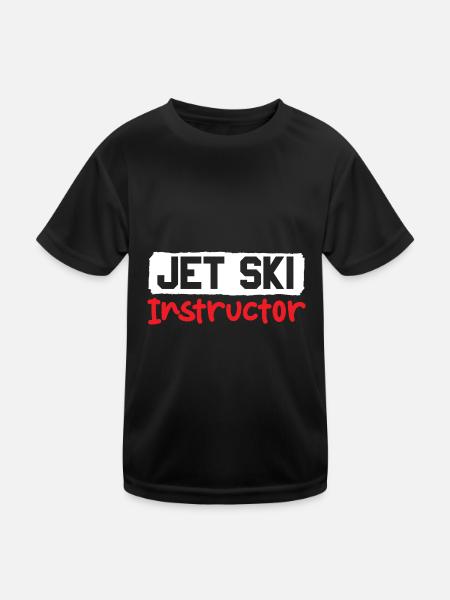 Jet Ski Instructor - Kids Functional T-Shirt - black - Front