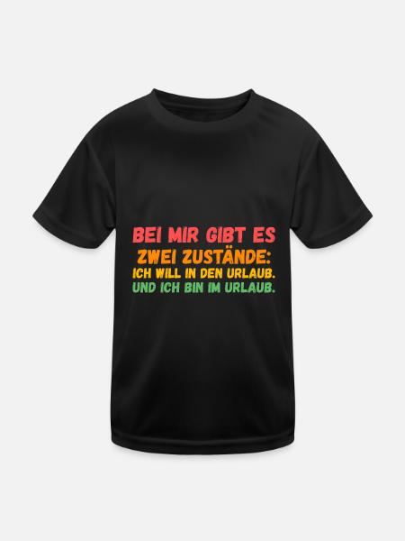 Sommerurlaub Urlauber Urlaub - Kinder Funktions-T-Shirt - Schwarz - Vorne
