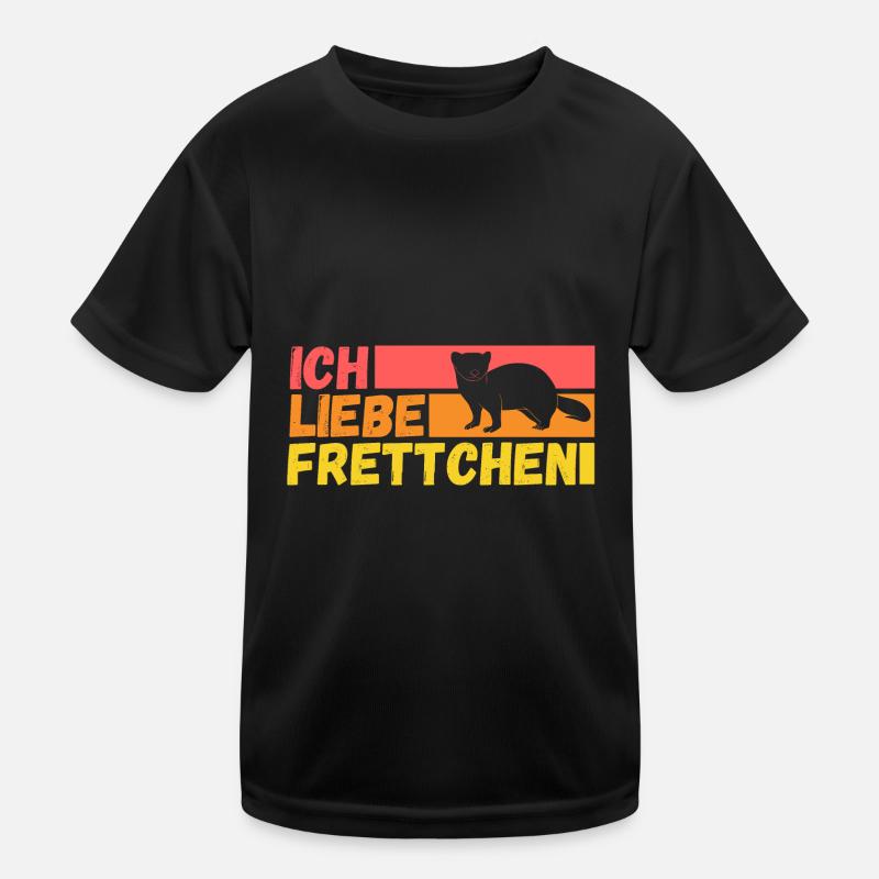 Ich Liebe Frettchen Kinder Funktions-T-Shirt