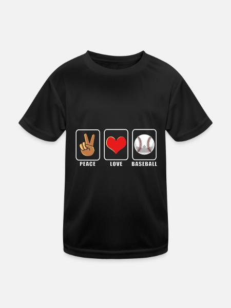Baseball - Kids Functional T-Shirt - black - Front