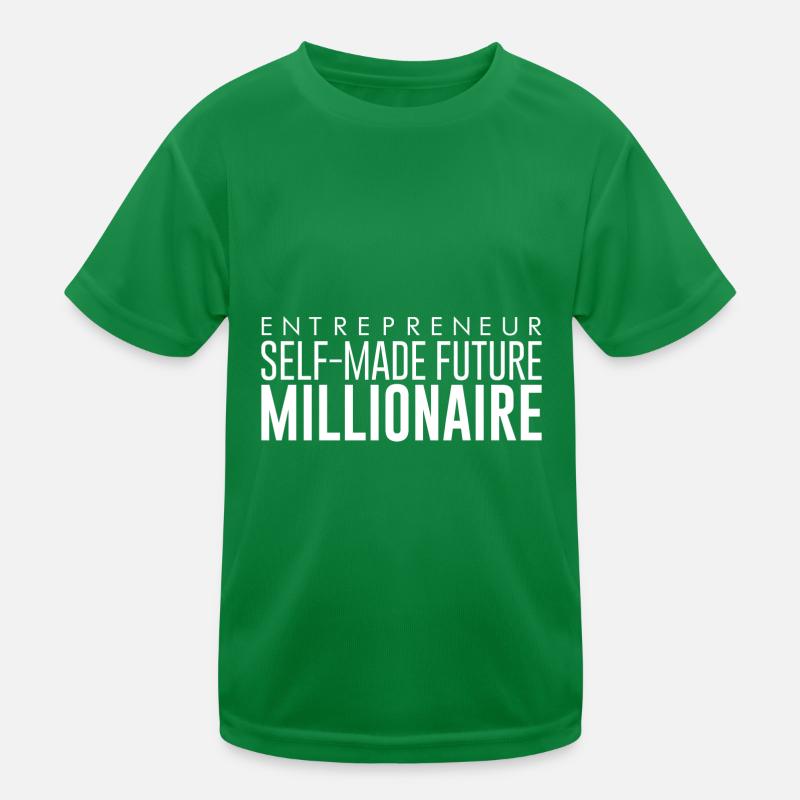 Entrepreneur Self-Made Future Millionaire Kinder Funktions-T-Shirt