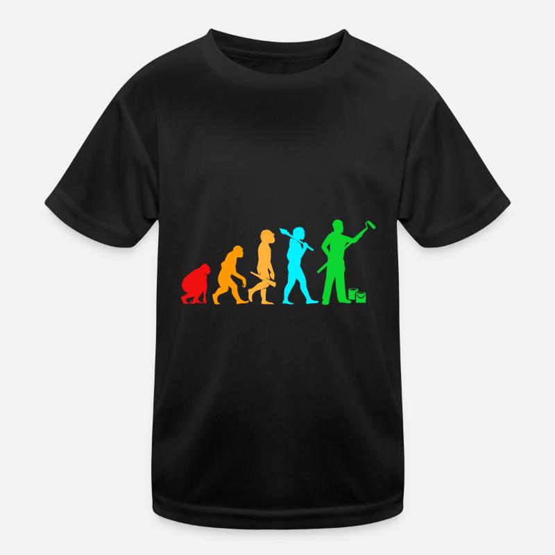 Maler Evolution Kinder Funktions-T-Shirt