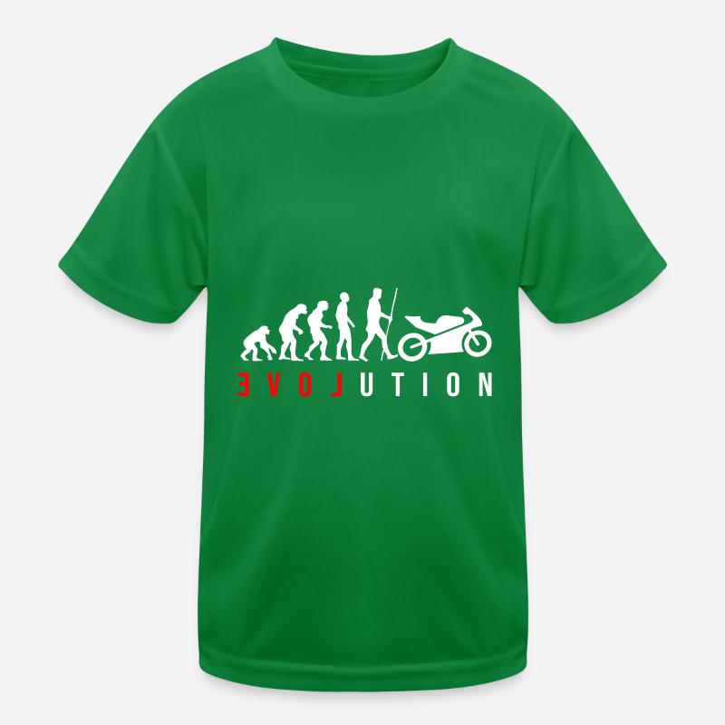 L’évolution de l’humanité est la moto T-shirt sport Enfant