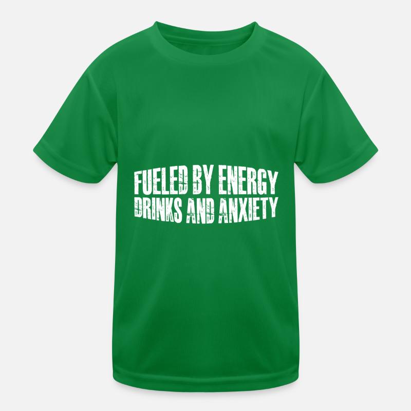 Fueled By Energy Drinks And Anxiety 8 Kinder Funktions-T-Shirt