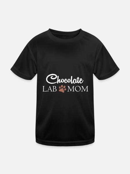 Funny Chocolate Lab Mom Labrador Retriever Mama - Kids Functional T-Shirt - black - Front