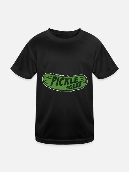 Emotional Support Pickle Supportive Friend - Kids Functional T-Shirt - black - Front
