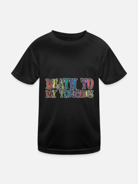 Death To My Twenties 3 - Kinder Funktions-T-Shirt - Schwarz - Vorne
