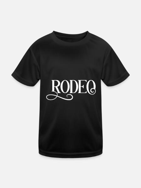Rodeo - Kinder Funktions-T-Shirt - Schwarz - Vorne