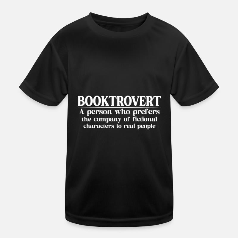 Booktrovert Definition Description 9 - Kids Functional T-Shirt - black