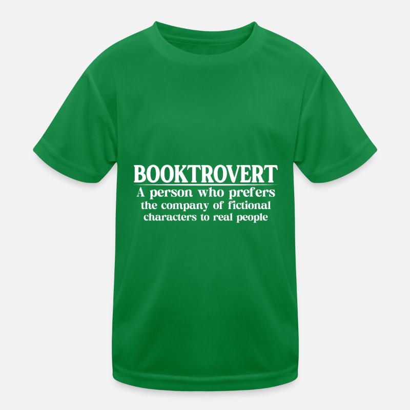 Booktrovert Definition Description 9 Kids Functional T-Shirt