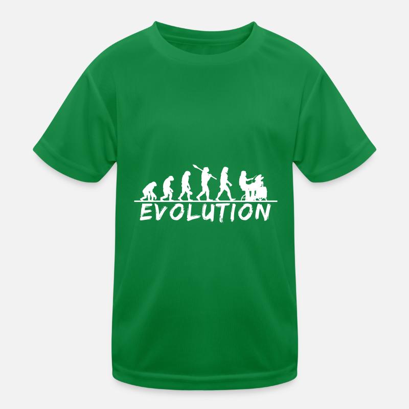 Evolution to Drummer Silhouette March Kinder Funktions-T-Shirt