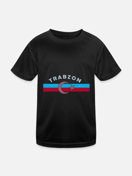 Türken Türkei Trabzon Memleket Göktürkisch - Kinder Funktions-T-Shirt - Schwarz - Vorne