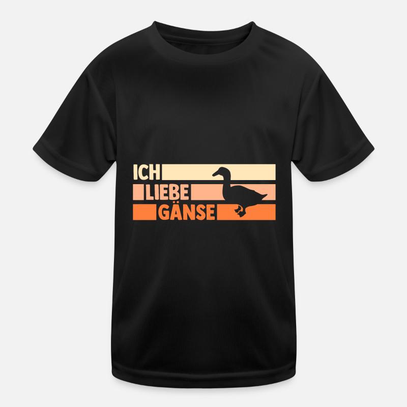 Gans Gänse Kinder Funktions-T-Shirt