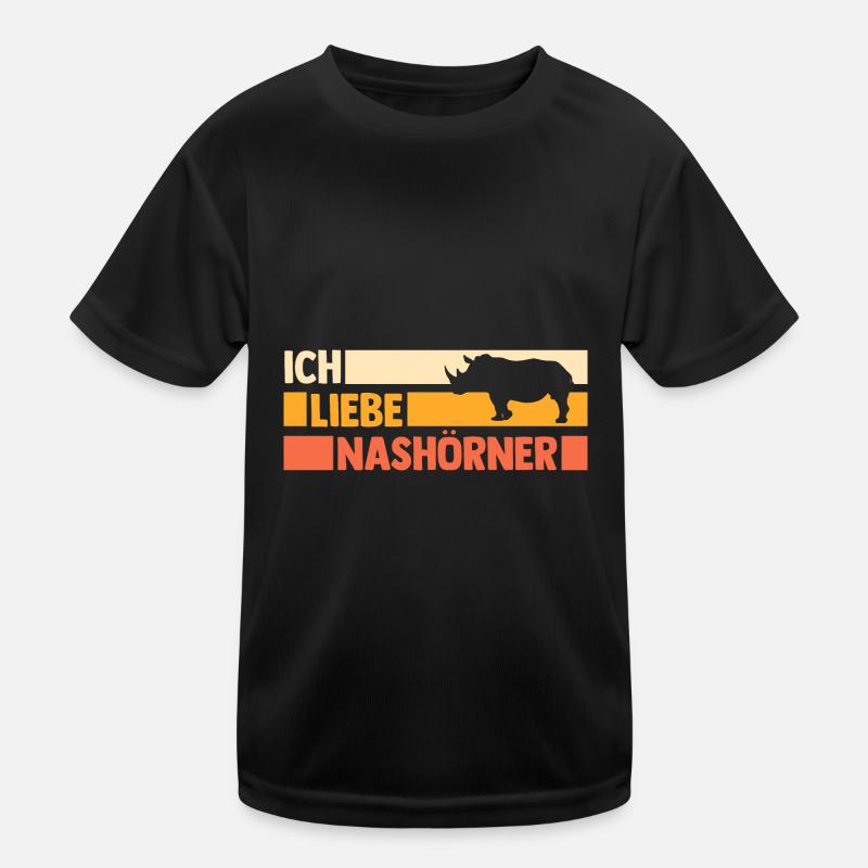 Nashorn Kinder Funktions-T-Shirt