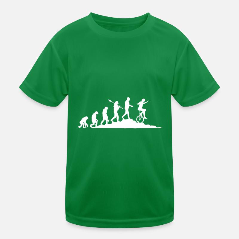 Evolution Einradfahrer Kinder Funktions-T-Shirt