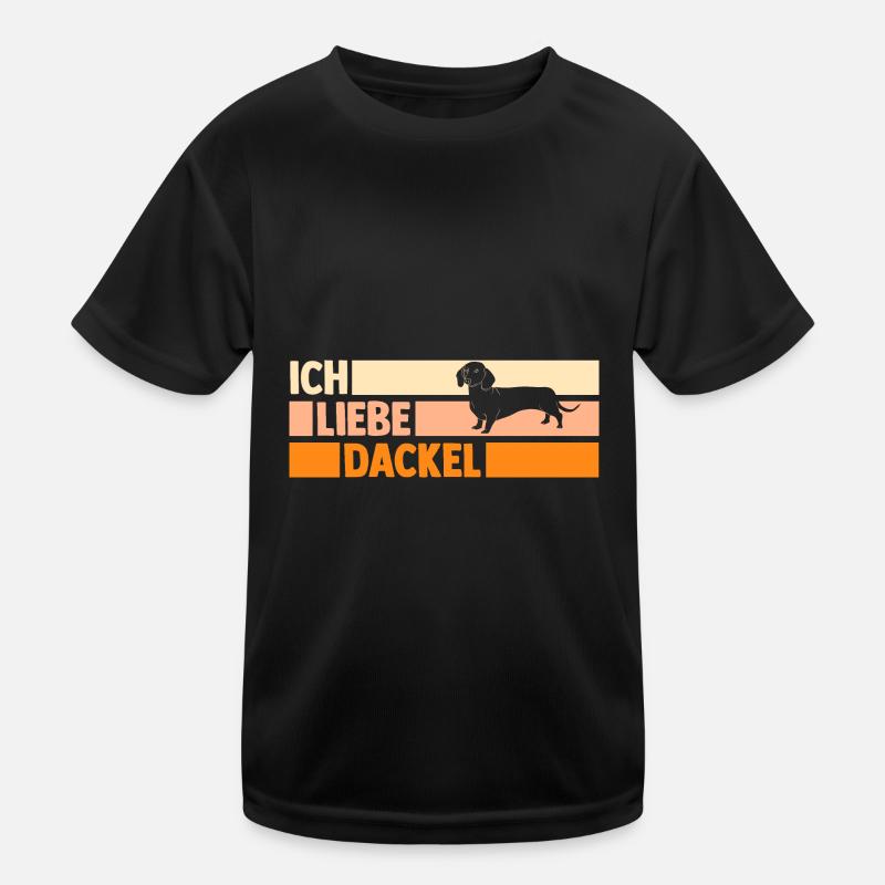 Hund Dackel Kinder Funktions-T-Shirt