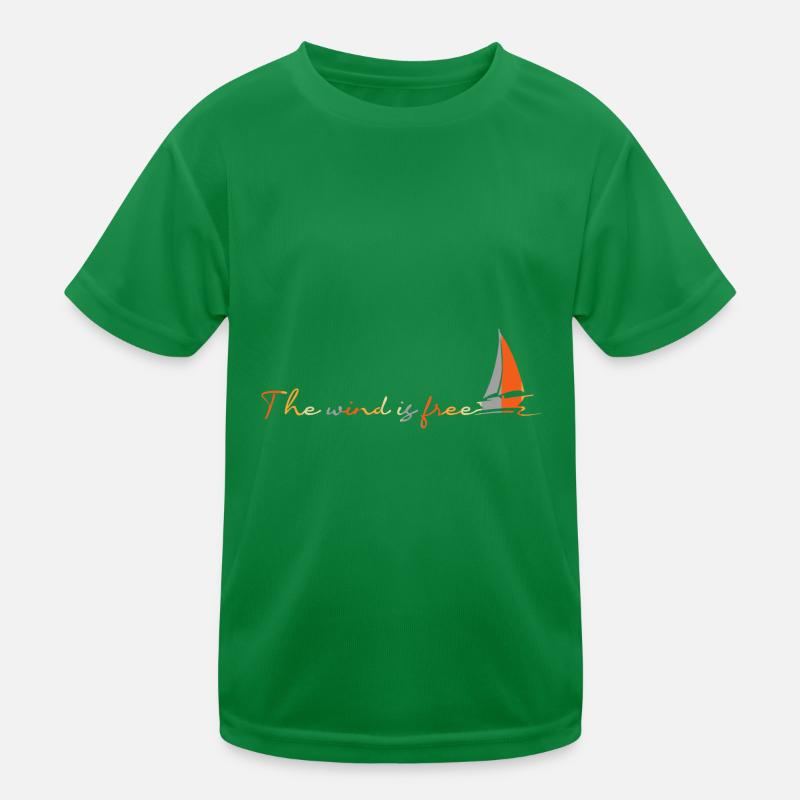 Wind Is Free Sailboat Sailor T-shirt sport Enfant