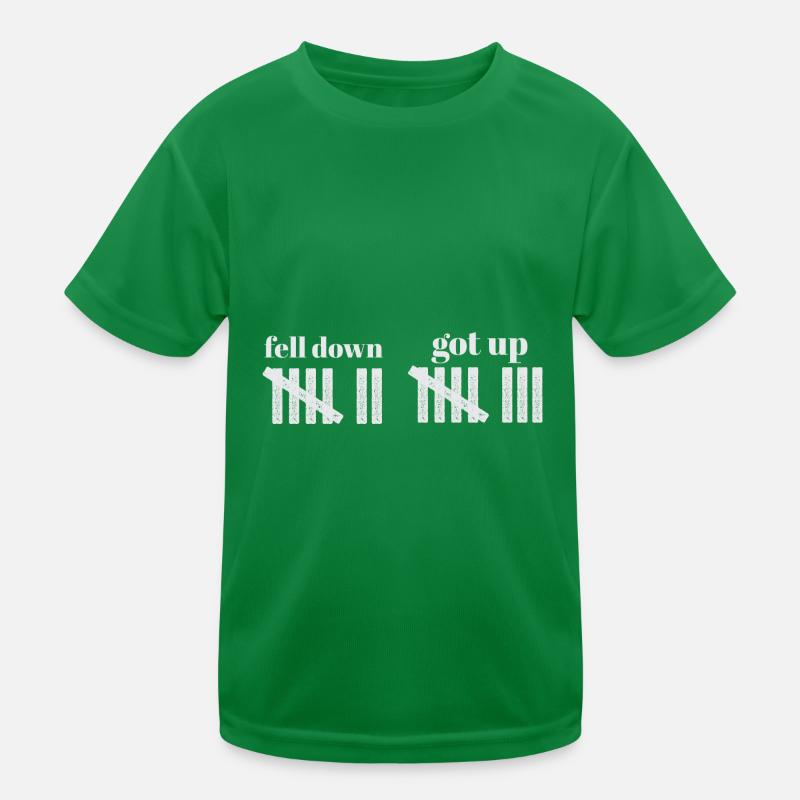 Citation de motivation Tombé S’est levé Sagesse de la vie T-shirt sport Enfant