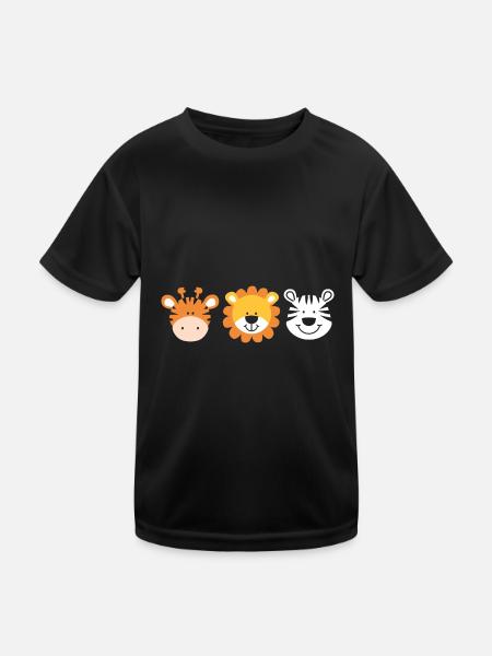 humour safari - T-shirt sport Enfant - noir - Devant