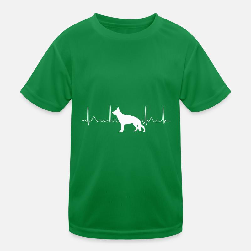 Schäferhund Herzschlag Kinder Funktions-T-Shirt