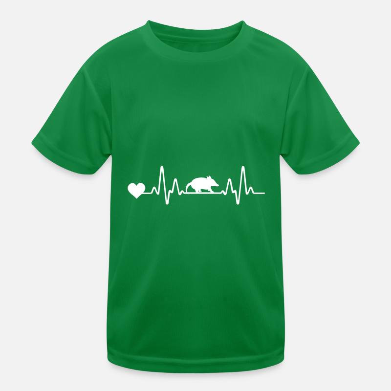 Herzschlag Gürteltier Kinder Funktions-T-Shirt