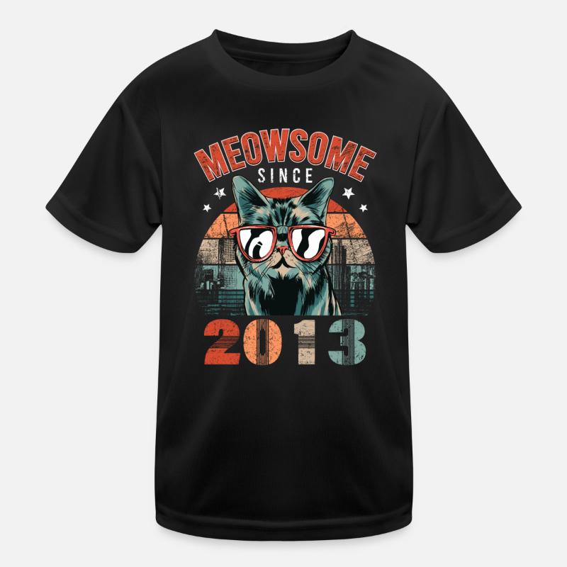 Meowsome 2013 Année de naissance 2013 Anniversaire du chat T-shirt sport Enfant