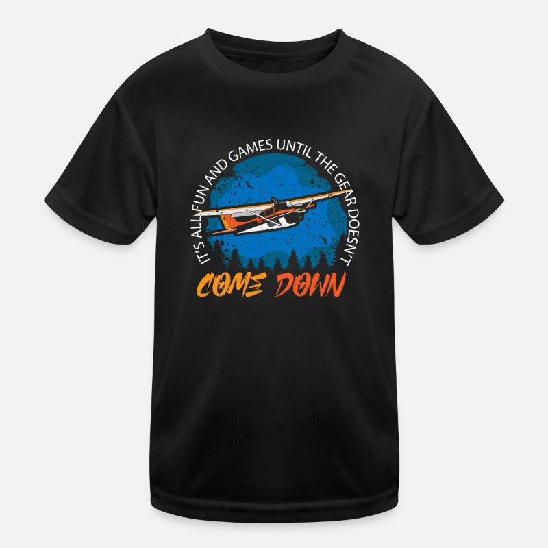 Pilot Captain Pilot Glider Kids Functional T-Shirt