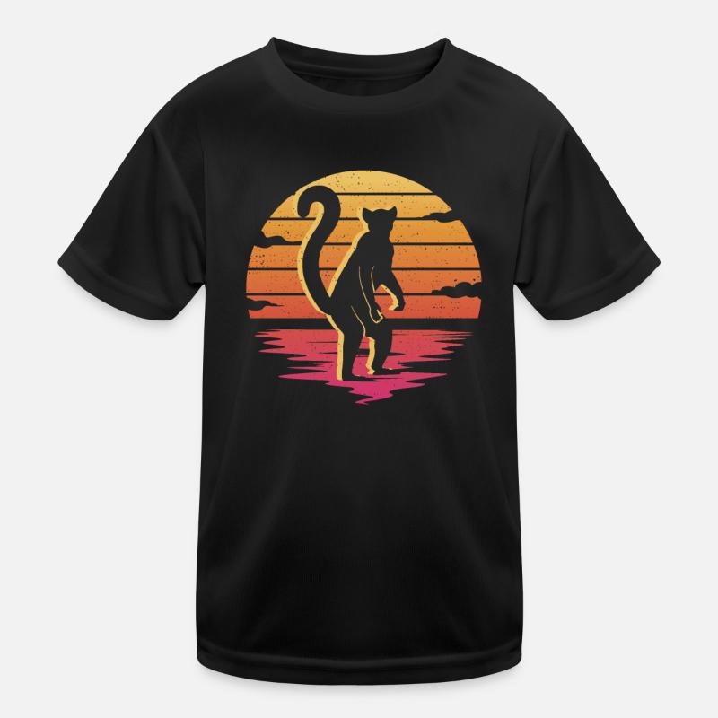 Lemuren Katta Madagaskar Kinder Mädchen Lemur Kinder Funktions-T-Shirt