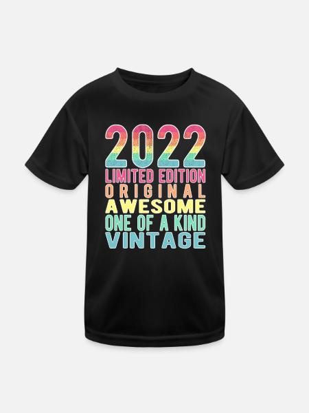 Limited Edition Since 2022 Birthday Vintage 2022 - Kids Functional T-Shirt - black - Front