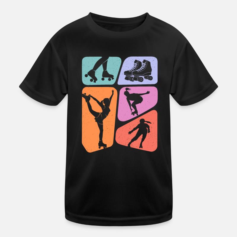 Rollschuhe Roller Skating Rollschuh Mädchen Kinder Funktions-T-Shirt