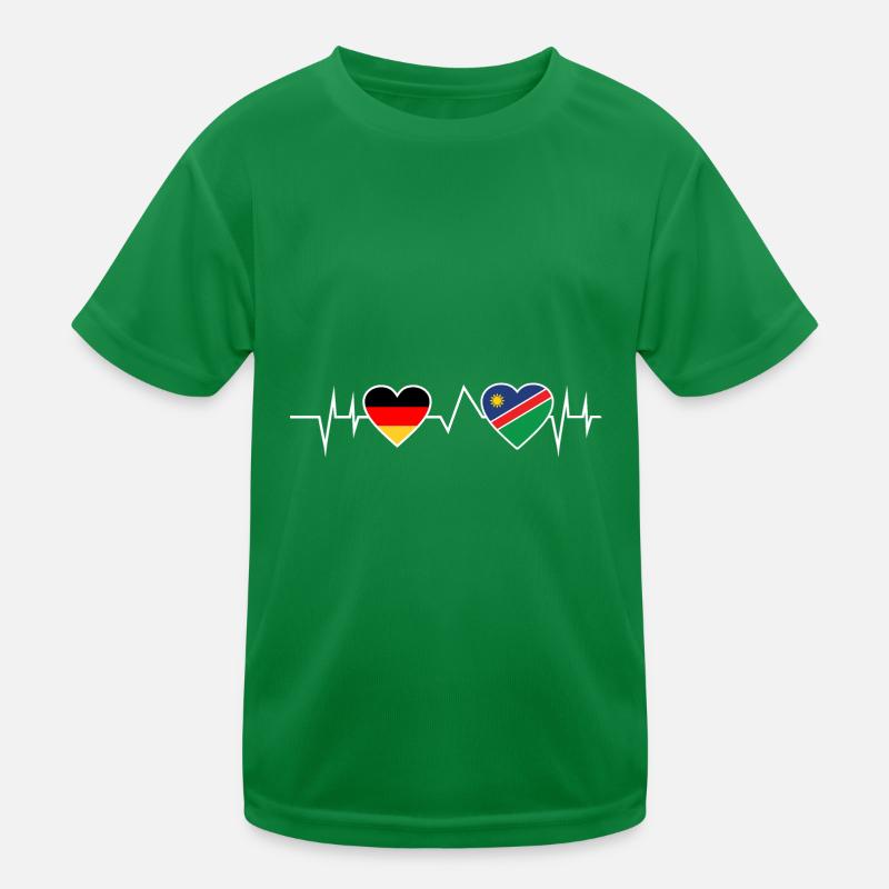 Germany Namibia Heartbeat Gift Kids Functional T-Shirt