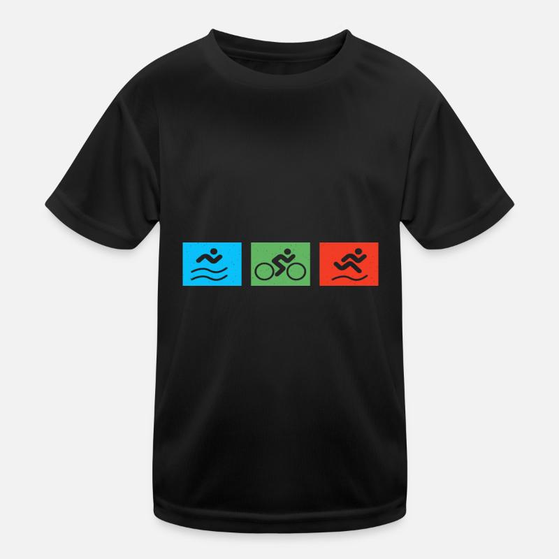 Triathlet - Triathlon Zeichen Kinder Funktions-T-Shirt