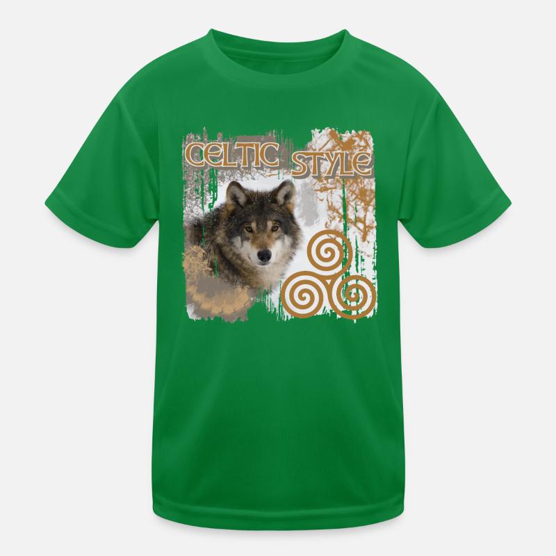 celtes 9 avec loup et triskele T-shirt sport Enfant