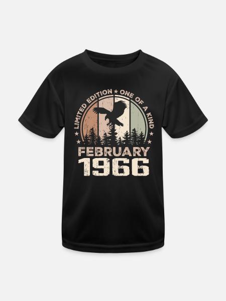 Incomparable depuis février 1966, 58e Anniversaire - T-shirt sport Enfant - noir - Devant
