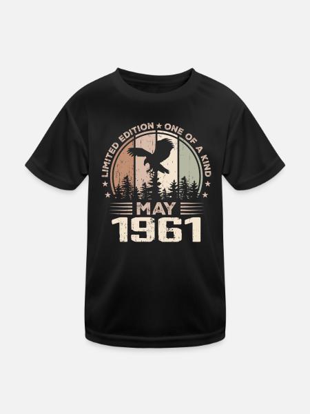 Incomparable since May 1961, 63rd Anniversary - Kids Functional T-Shirt - black - Front