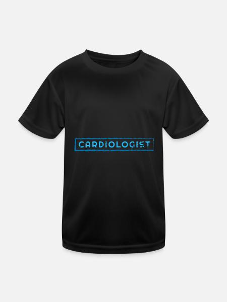 Kardiologie Beruf Medizin Arzt Herzkreislauf Herz - Kinder Funktions-T-Shirt - Schwarz - Vorne